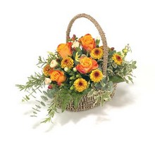 Basket Orange, Bronze & Gold